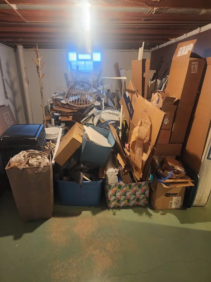 Roll-off dumpster container at job site for Concrete Dumpster Rental in Newnan